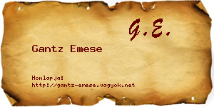 Gantz Emese névjegykártya